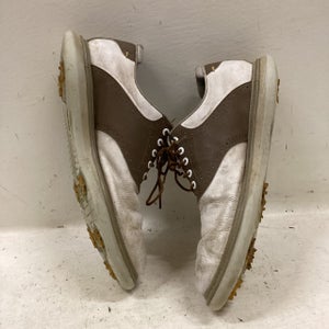 Used Foot Joy Mens Golf Shoes White And Maroon Senior 10 11725-S000506844