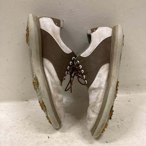 Used Foot Joy Mens Golf Shoes White And Maroon Senior 10 11725-S000506844