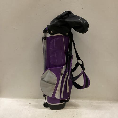 Used Powerbilt JR STAND BAG Jr Stand Bag White And Purple 11725-S000505837