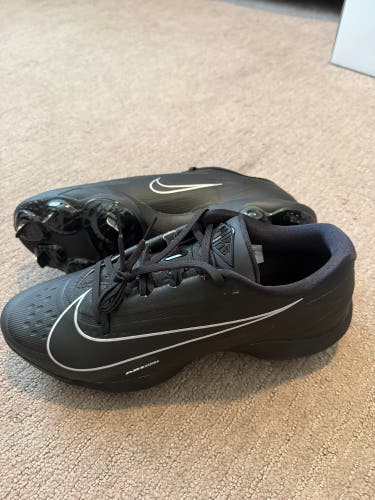 Black Men's Size M 11.0 (W 12.0) Adult Nike Air Zoom Diamond Elite Low Top Metal (New)