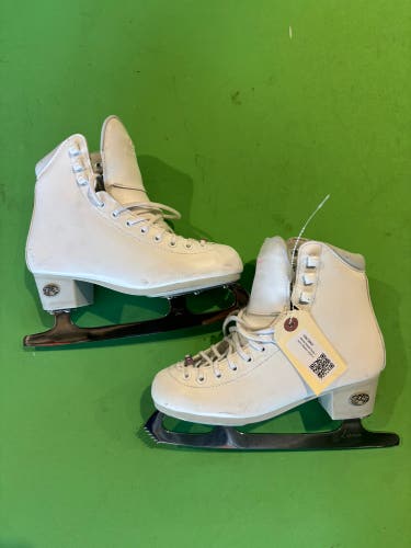 White Riedell Ruby Figure Skates Adult 4