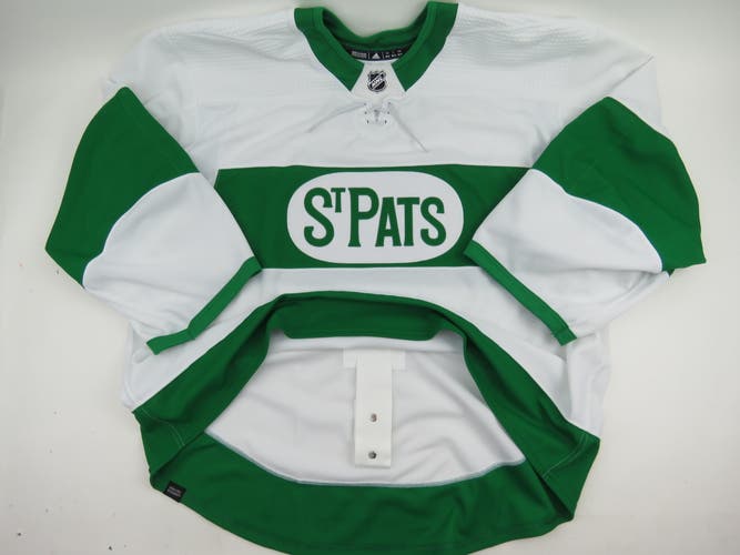 Adidas Team Issued Toronto Maple Leafs ST PATS Authentic Pro NHL Hockey Game Jersey 60 GOALIE