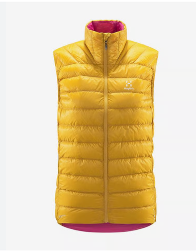 Haglofs L.I.M. Down Vest Yellow Women's Large Jacket (Used)