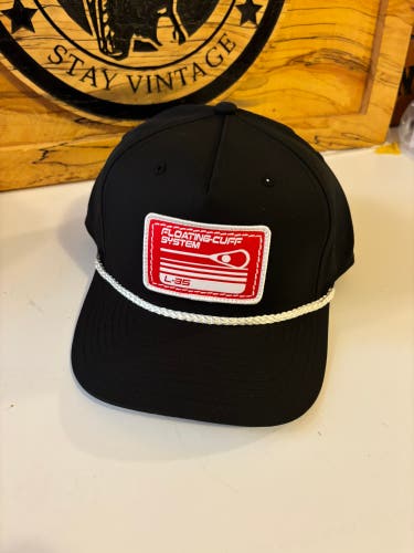 L 35 Lacrosse Solid Black Trucker Hat
