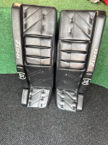 Black Senior Warrior Ritual GT2 Pro Goalie Leg Pads (Used) | 33" + 1.5"