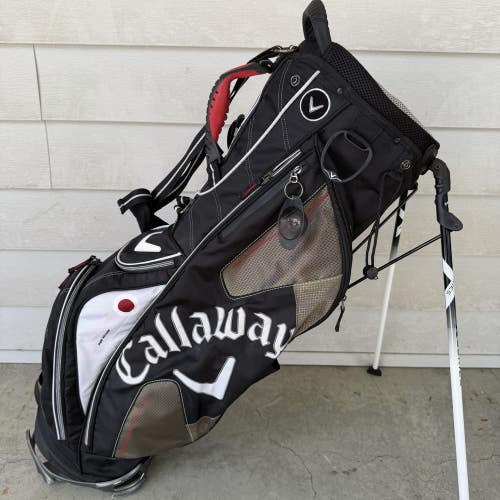 Callaway X Series Golf Stand Carry Bag Black Gold White 7 Way Dividers