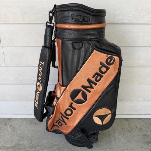 Vintage TaylorMade Burner Bubble Find Your Game Brown Golf Bag Staff Cart