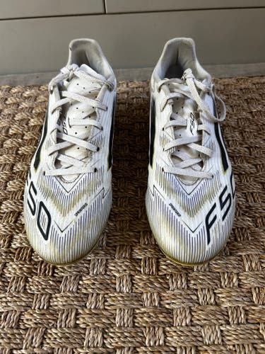 White Men's Size M 9.5 (W 10.5) Adidas F50 Elite Molded Cleats Cleats (Used)