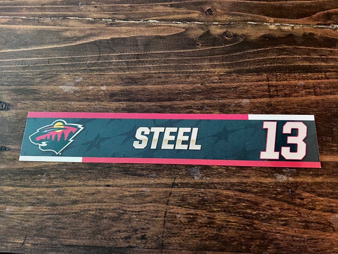 NHL Minnesota Wild Game-used Hockey Locker Nameplate #13 Sam Steel