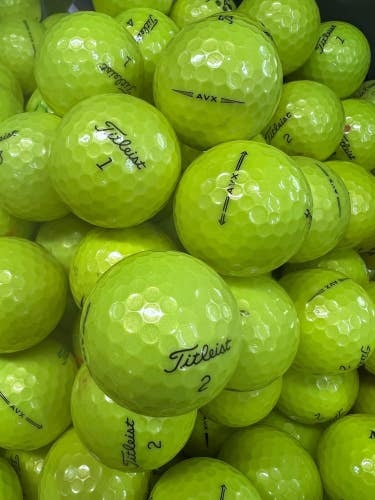 24 Premium AAA Yellow Titleist AVX Used Golf Balls