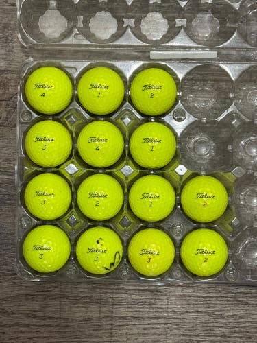 14 Titleist Pro V1 / Pro V1x Yellow Golf Balls - 5A/4A Condition