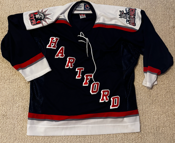 Hartford Wolfpack Navy Jersey Large Adult Unisex Reebok Jersey (New)