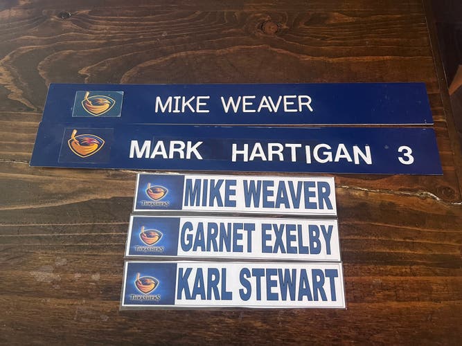 NHL Atlanta Thrashers Game used Hockey Locker Nameplates