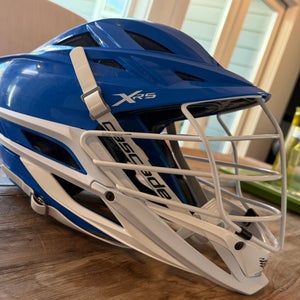 Cascade XRS Lacrosse Helmet — OSFM — Royal Blue / White — One Season, Great Shape