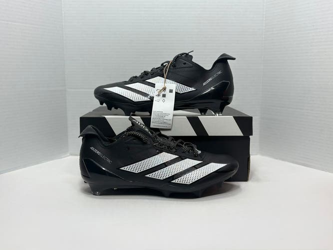 Black Men's Size M 8.5 (W 9.5) Adidas Adizero Electric II Mid Top Molded Cleats IH5981 (New)