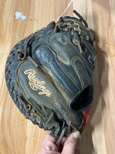 Used Rawlings Premium Series Right Hand Throw Catcher's Baseball Glove 32.5"