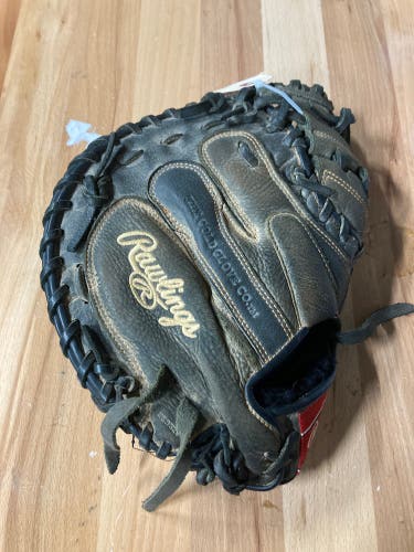 Used Rawlings Renegade Right Hand Throw Catcher's Baseball Glove 32.5"