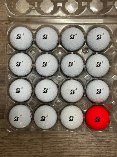 16 Bridgestone e12 Golf Balls - 5A/4A Condition