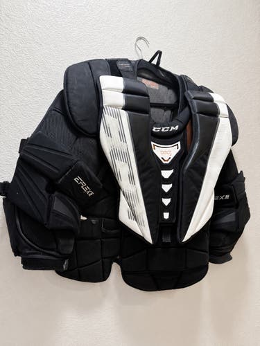 CCM E-Flex 5 goalie chest and arm protector. Well-used piece of goalie equipment