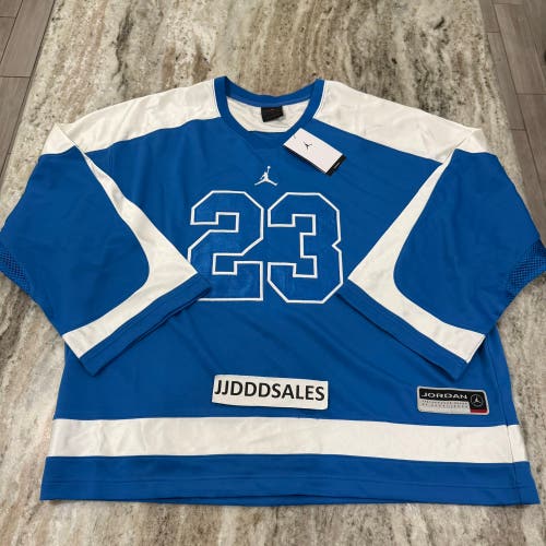 Nike Air Jordan Brooklyn University Hockey Jersey Blue HV0109-459 Men’s Sz XL

New With Tags