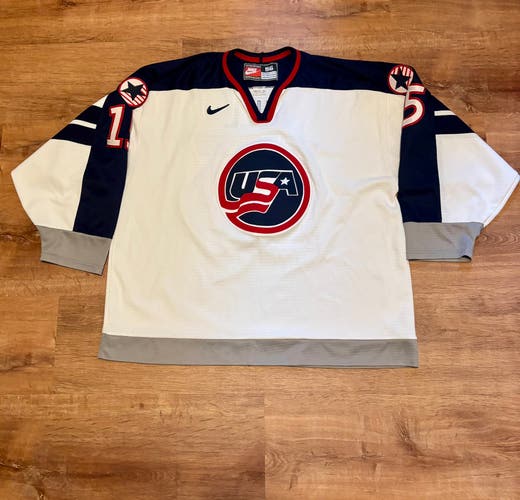 Nike Brett Hull Team USA Olympic Jersey Nagano 1998 (56)