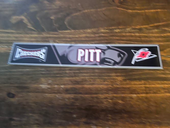 AHL Charlotte Checkers Game-used Hockey Locker Nameplate Pitt