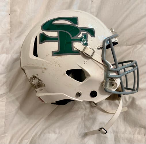White Youth Large Riddell Victor Helmet (Used)
