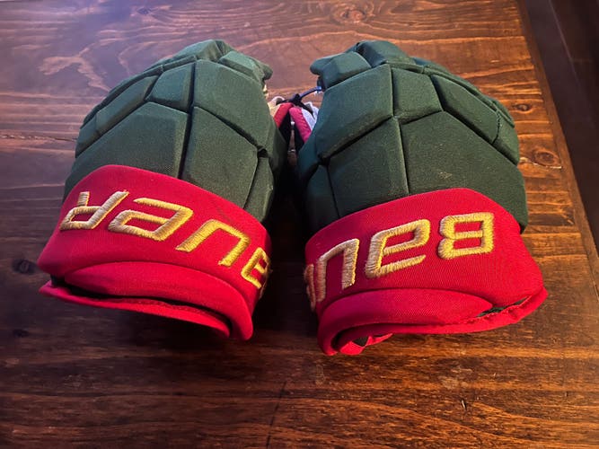 NHL Minnesota Wild Bauer Marcus Johansson Pro stock Game-Used Gloves 14