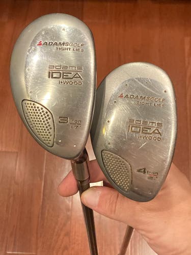 Used Men's Adams Idea Tight Lies Right Handed Hybrid Set | 3H & 4H | R Flex | Aldila Graphite Shafts