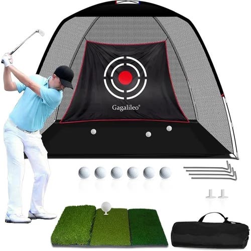 Galileo 10’ x 7’ x 6’ Golf Practice Net – Complete Backyard Driving Range Kit