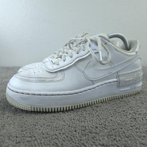 Nike Air Force 1 Shadow Triple White Womens Size 9 Shoes CI0919-100 Low Top