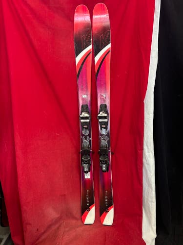 K2 Alluvit 88 Ti all mountain 163cm skis, marker squire binding range: 260-388mm, 88 waist, R12.5