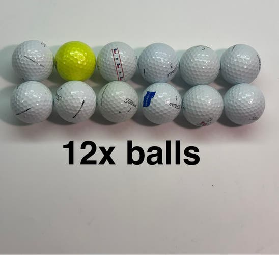 Titleist Pro V1 Golf Balls Dozen (12 Pack) Mint 4A/5A Grade Clean Recycled
