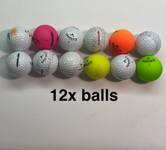 Callaway Supersoft Golf Balls Dozen (12 Pack) Mint 4A/5A Grade Clean Recycled