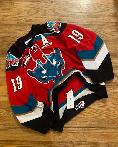 Game worn Brett Bulmer Kelowna Rockets hockey jersey