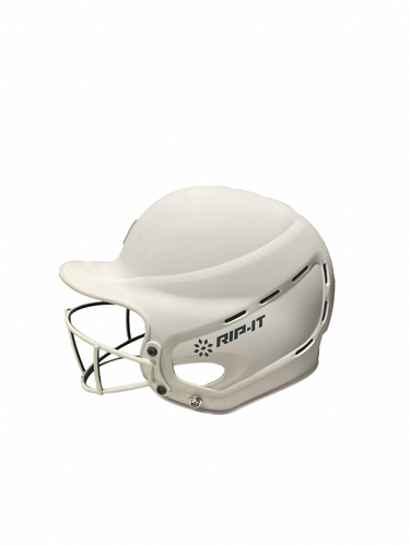 Used RIP-IT WHT HELMET 7 1/4+ Batting Helmet w/Mask White XL 11834-S000055410