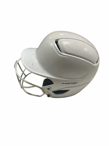 Used Easton WHITE HELMET Batting Helmet w/Mask White One Size 11834-S000055723