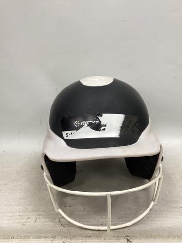 Used RIP-IT HELMET WITH MASK Batting Helmet w/Mask Black And White S/M 11851-S000050000