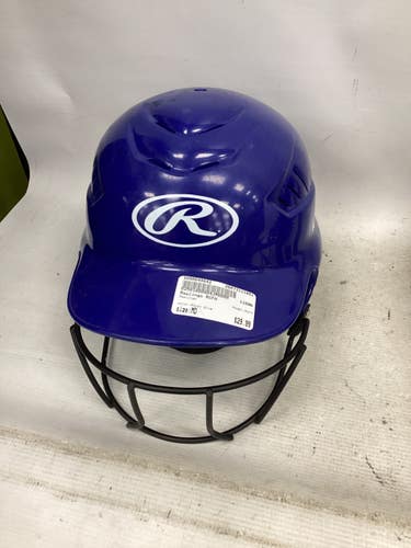 Used Rawlings RCFH Batting Helmet w/Mask Royal Blue MD 11851-S000049842