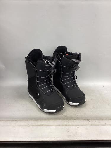 Used Burton LIMELIGHT STEP ON Womens Snowboard Boots Black Senior 7.5 11851-S000049770