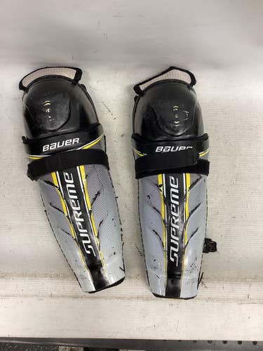 Used Bauer SUPREME ONE Junior Shin Guards Black 11" 11851-S000050259