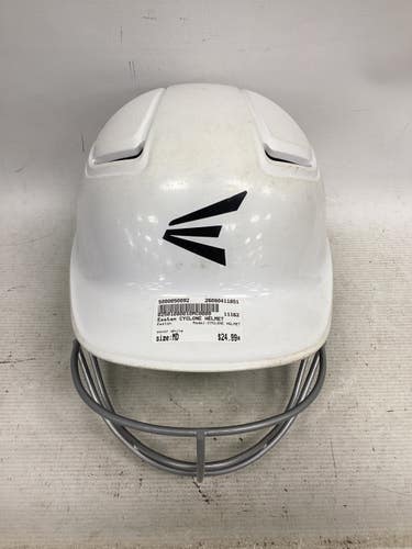 Used Easton CYCLONE HELMET Batting Helmet w/Mask White MD 11851-S000050092