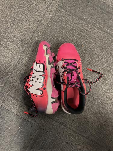 Used Nike DIAMOND BB/SB CLEATS BB/SB Cleats Pink Junior 02.5 11614-S000242224