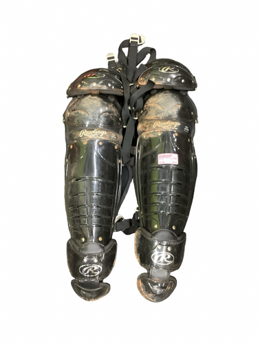 Used Rawlings LG750-B Catchers Leg Guards Black Adult 11613-S000187985