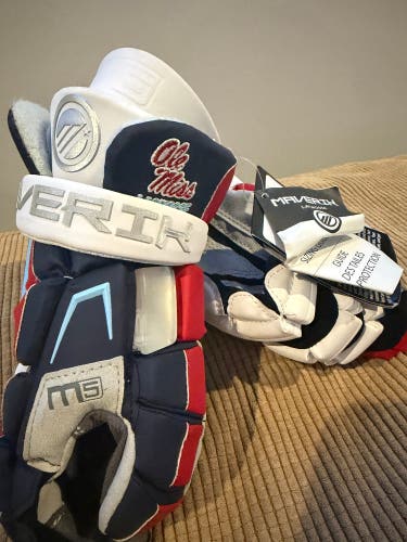 Ole Miss Maverik M5 Lacrosse Gloves (New)
