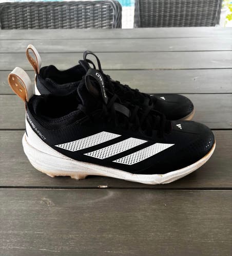 Black Men's Size M 8.5 (W 9.5) Adult Adidas Low Top Molded Cleats (Used)
