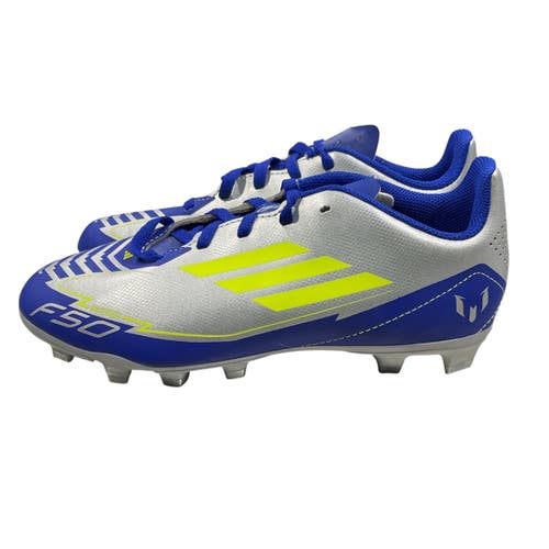 Used Adidas Soccer Cleats Silver Junior 03.5 11847-S000037881