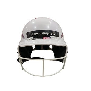 Used RIP-IT SOFTBALL HELMET Batting Helmet w/Mask White MD 11847-S000037867