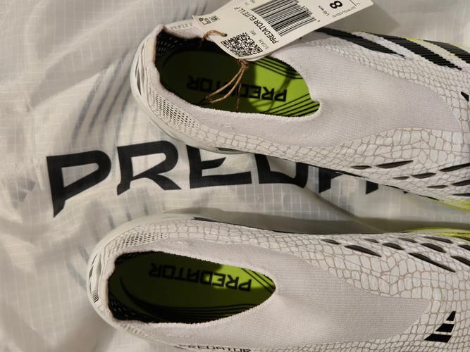 White Men's Size M 8.0 (W 9.0) Adidas Predator Elite FG Cleats (New)