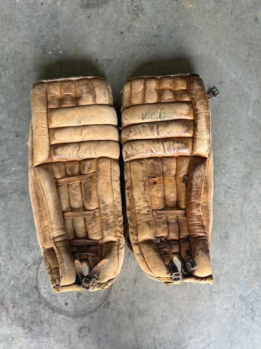 Vintage Cooper GP59 Tan Leather Hockey Goalie Leg Pads